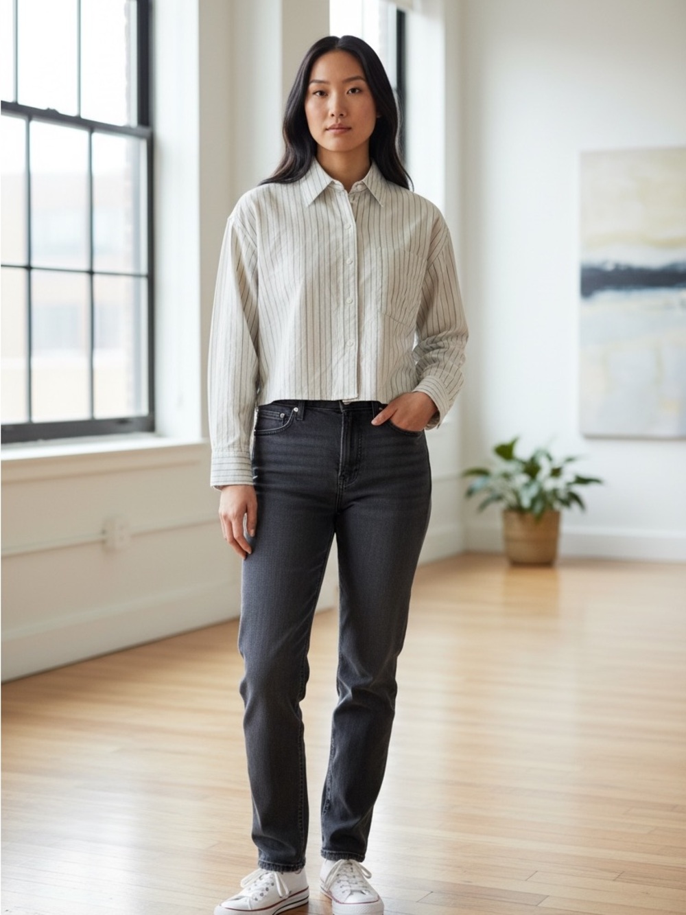 JW Anderson x Uniqlo Cropped Oxford Shirt size xs